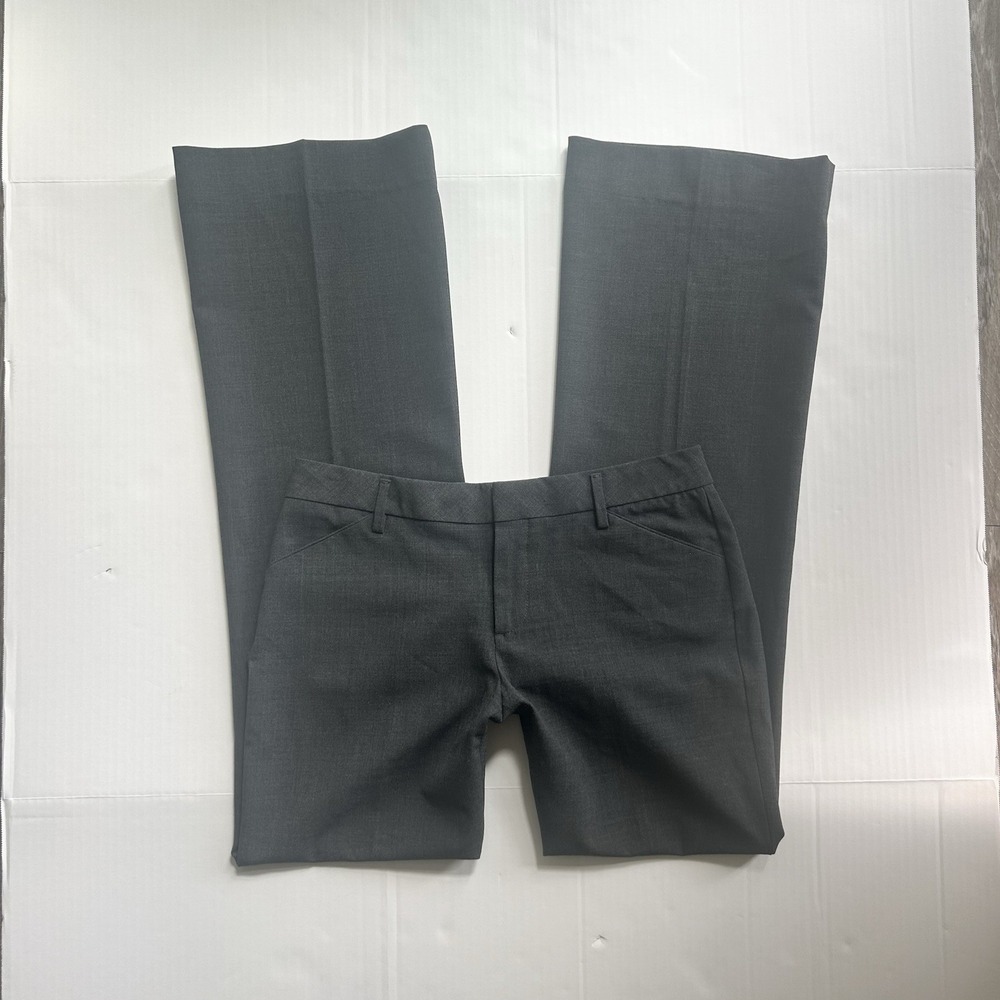 2000s Low Rise Flare Trousers Button Detail Office Siren Y2K Preppy Parisian